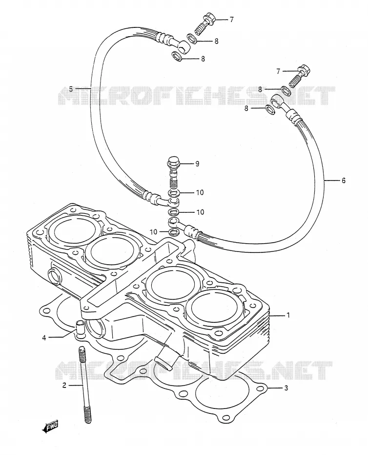 CYLINDER Suzuki MOTO 400 BANDIT-N 1991  GSF400M(E28)