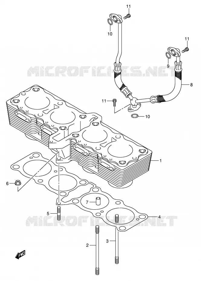CYLINDER Suzuki MOTO 650 BANDIT 2005  GSF650SUK5(E2)