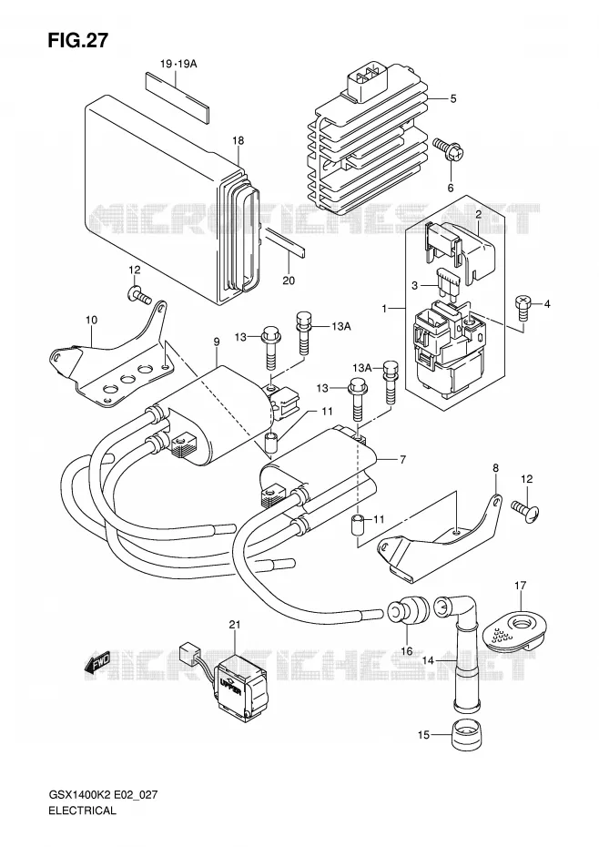 ELECTRICAL (MODEL K2/K3) Suzuki MOTO 1400 GSX 2005  GSX1400K5(E2)