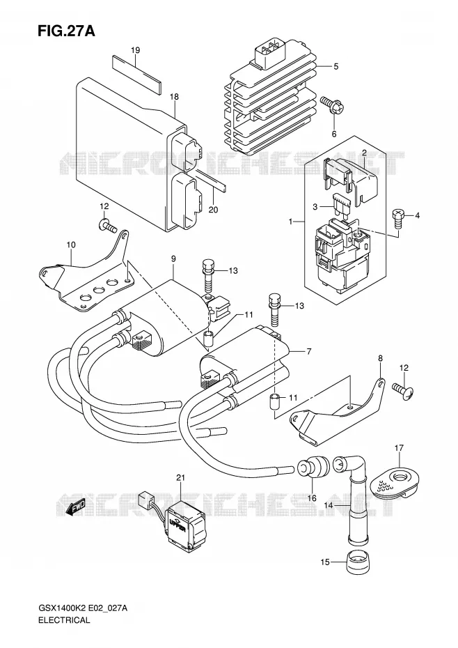 ELECTRICAL (MODEL K4/K5) Suzuki MOTO 1400 GSX 2002  GSX1400U1K2(E2)