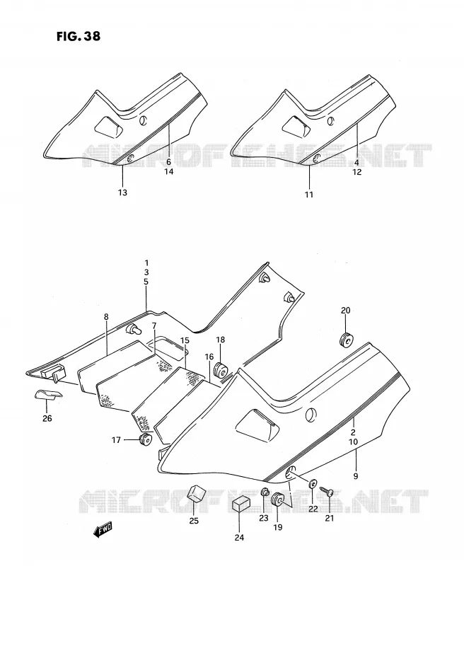 FAIRING (MODEL J) Suzuki MOTO 1100 GSX-F 1994  GSX1100FR(E2)