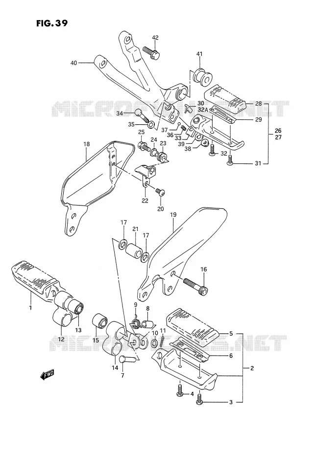 FOOTREST Suzuki MOTO 1100 GSX-G 1994  GSX1100GR(E2)