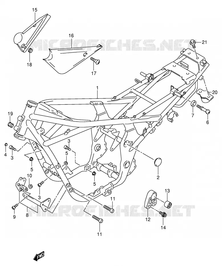 FRAME (GSF1200ZK4/ZK5/SZK5) Suzuki MOTO 1200 BANDIT 2003  GSF1200K3(E2)
