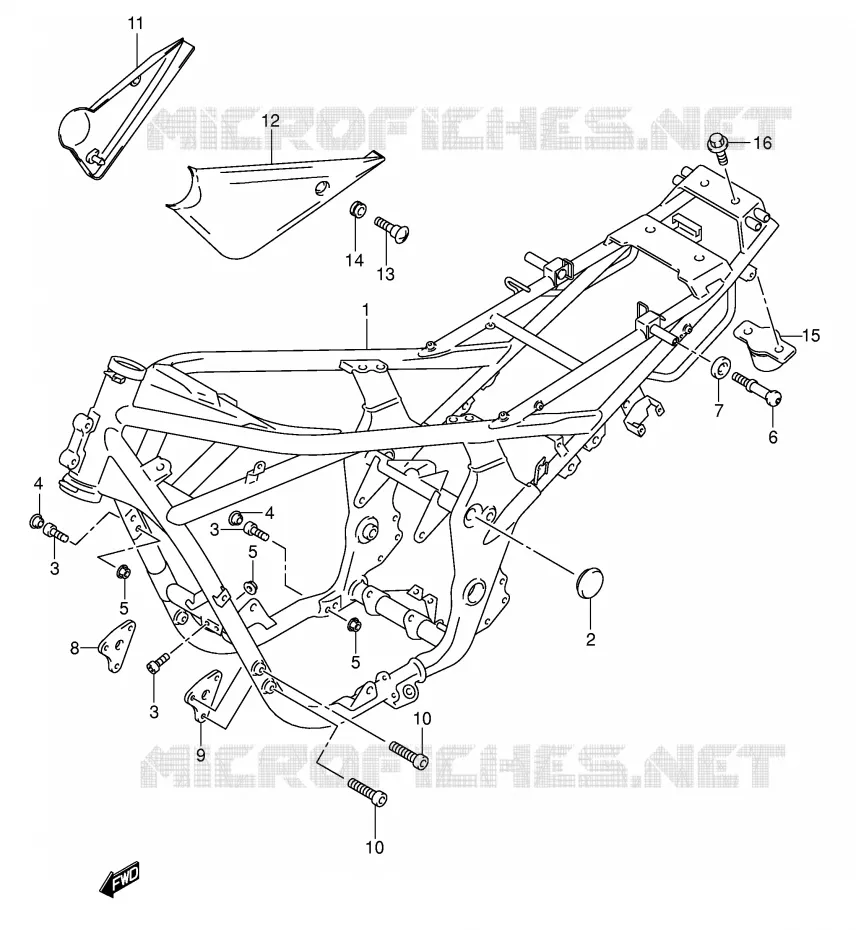 FRAME (MODEL K3/K4) Suzuki MOTO 600 BANDIT 2003  GSF600SK3(E2)