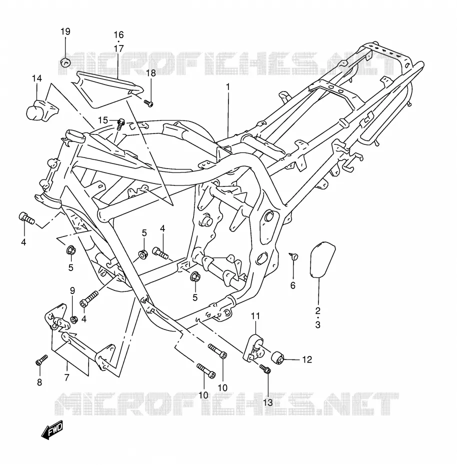 FRAME (MODEL X) Suzuki MOTO 1200 BANDIT 1996  GSF1200ST(E28)
