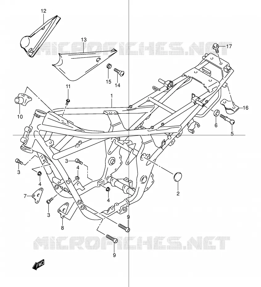 FRAME (MODEL Y/K1) Suzuki MOTO 600 BANDIT 2002  GSF600UK2(E2)
