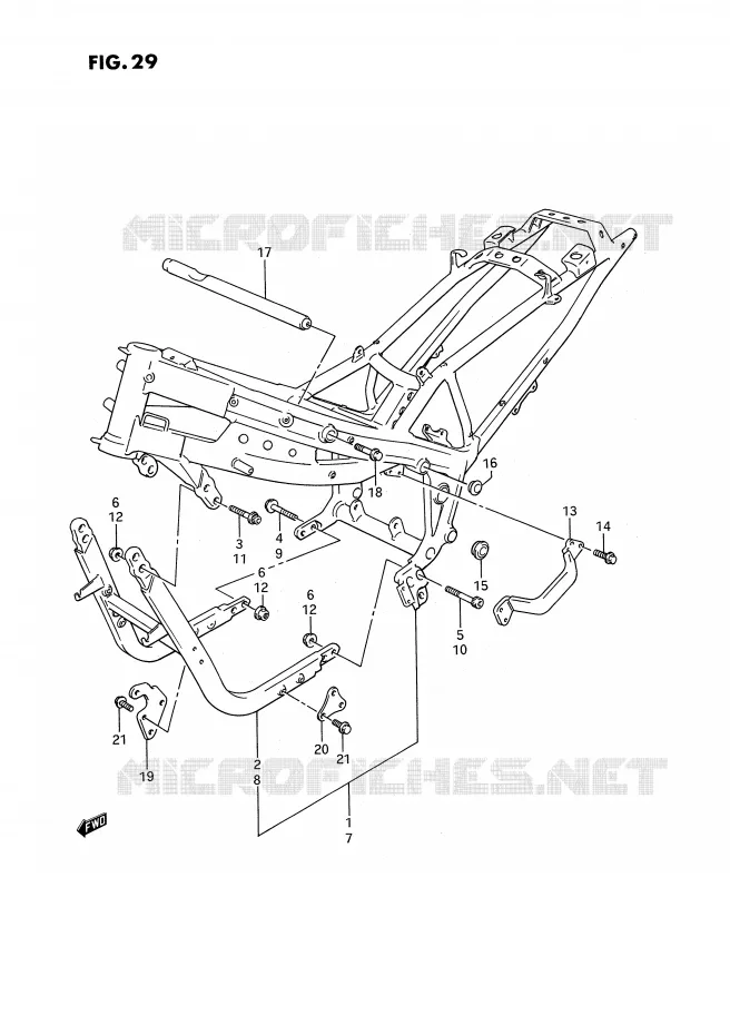 FRAME Suzuki MOTO 1100 GSX-F 1990  GSX1100FL(E2)