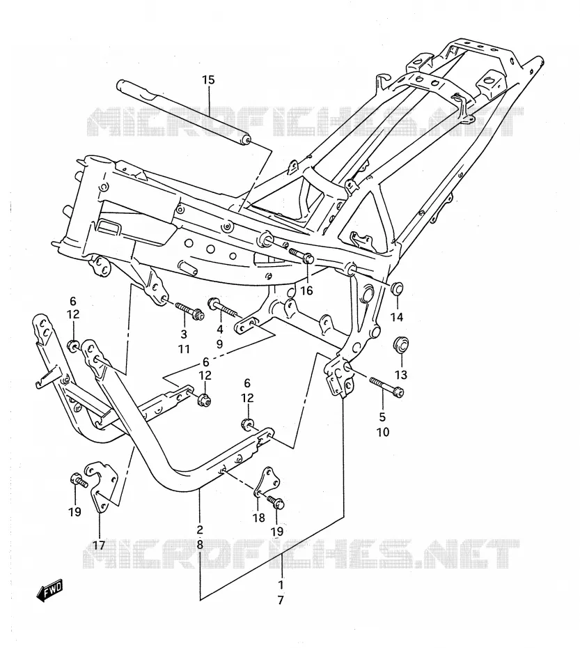 FRAME Suzuki MOTO 1100 GSX-F 1993  GSX1100FP(E28)