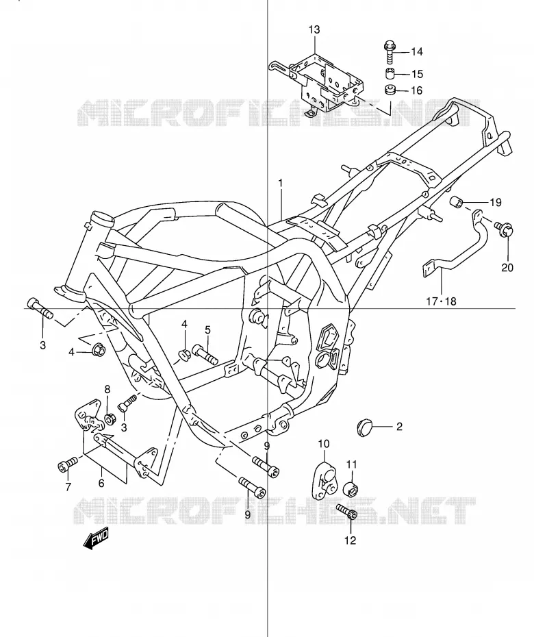 FRAME Suzuki MOTO 1200 GSX 1999  GSX1200X(E4)