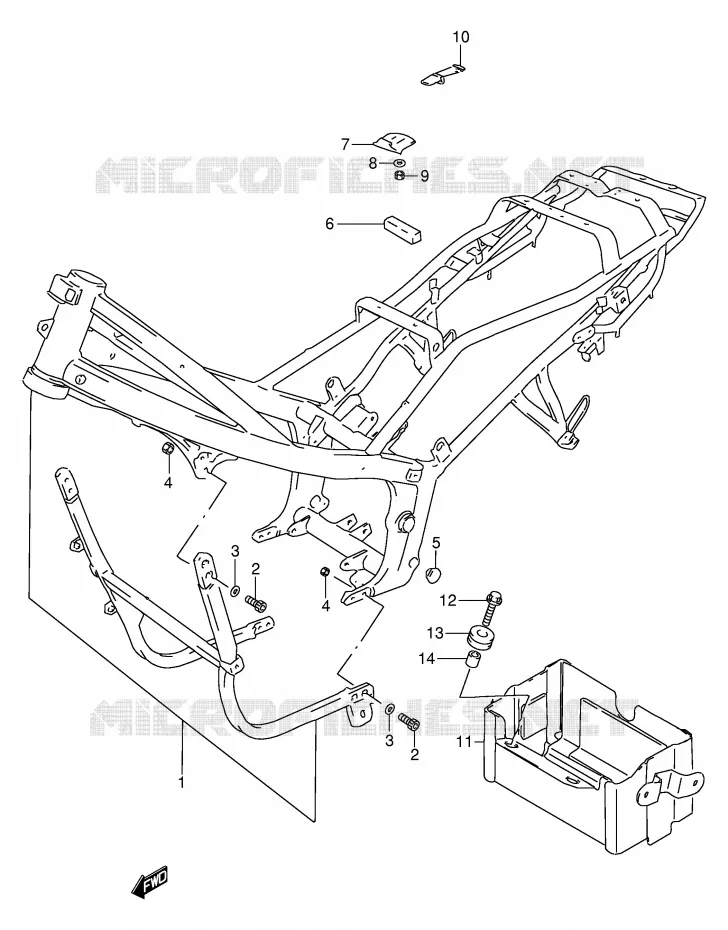 FRAME Suzuki MOTO 250 GSX 1997  GSX250FV(E24)