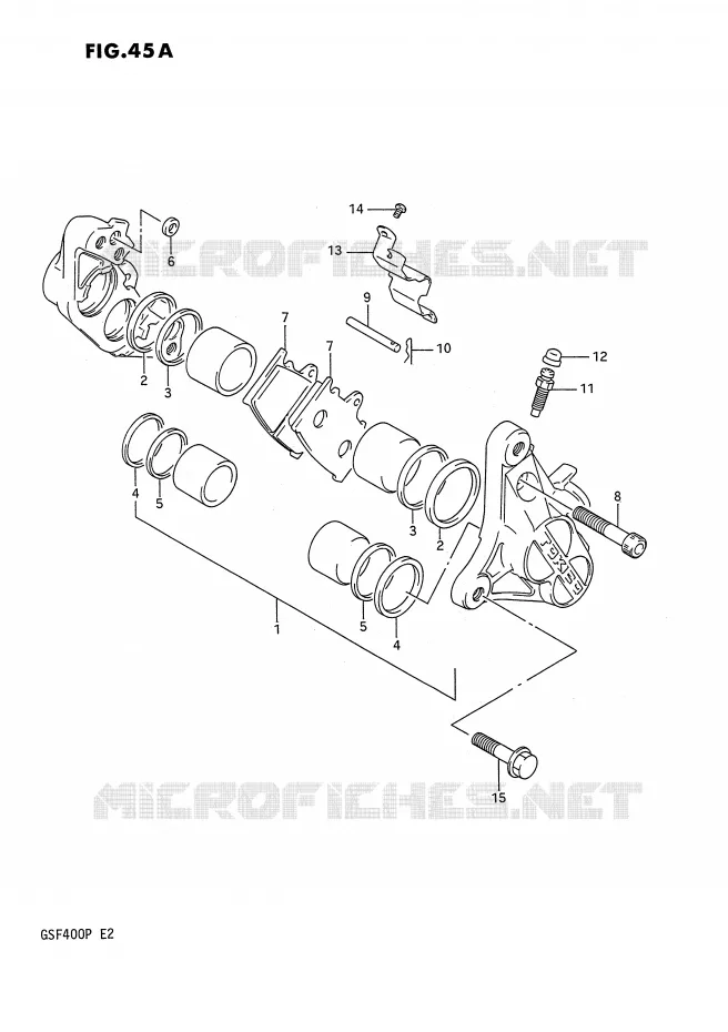 FRONT CALIPER (E22) Suzuki MOTO 400 BANDIT 1991  GSF400M(E2)