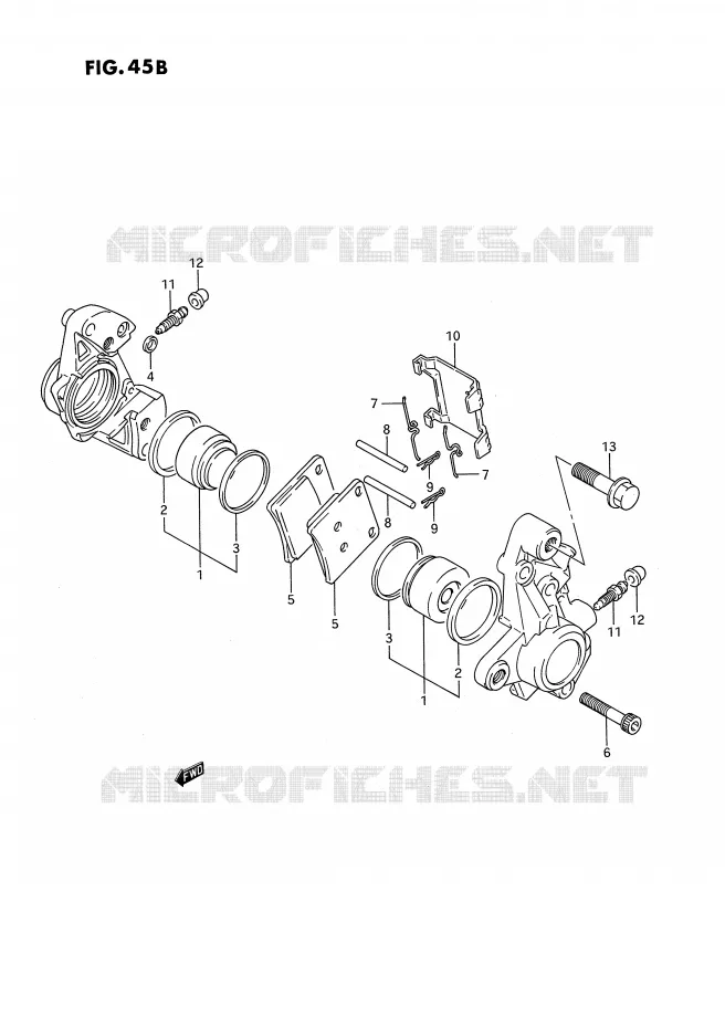FRONT CALIPER (MODEL P/R) Suzuki MOTO 1100 GSX-F 1994  GSX1100FR(E2)