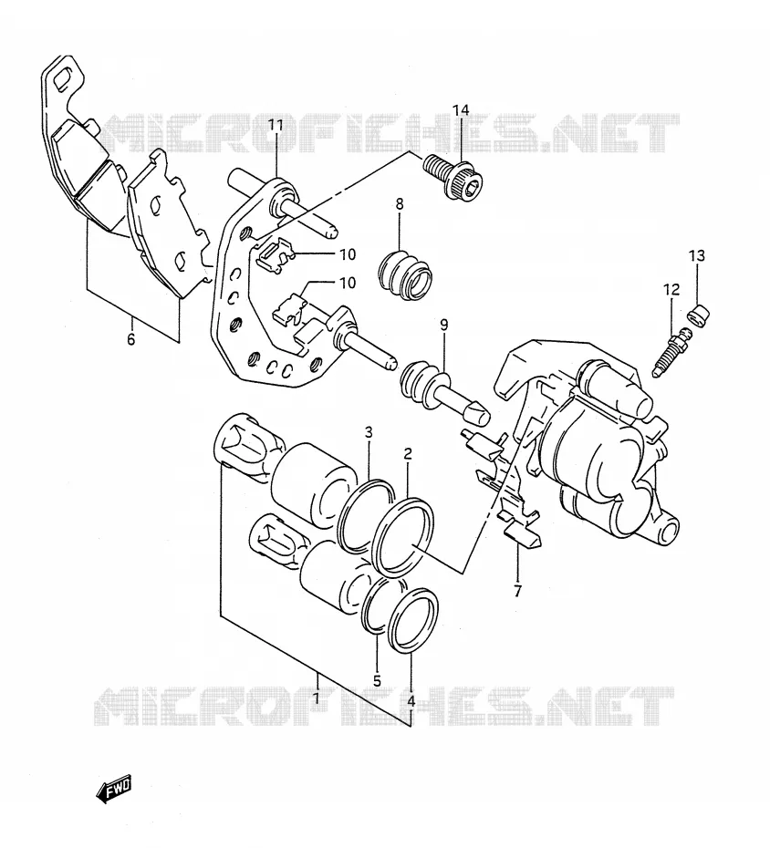 FRONT CALIPER Suzuki MOTO 400 BANDIT-N 1992  GSF400N(E28)