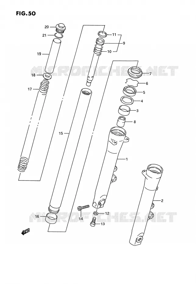 FRONT FORK Suzuki MOTO 1100 GSX-G 1994  GSX1100GR(E2)