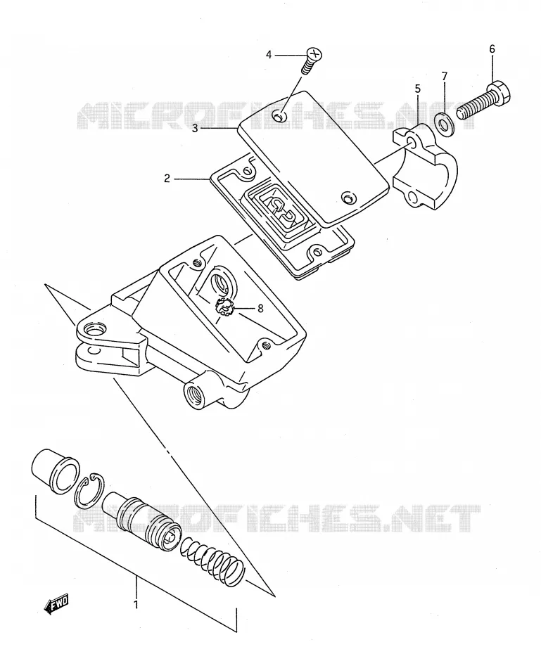 FRONT MASTER CYLINDER (MODEL J) Suzuki MOTO 1100 GSX-F 1991  GSX1100FM(E28)