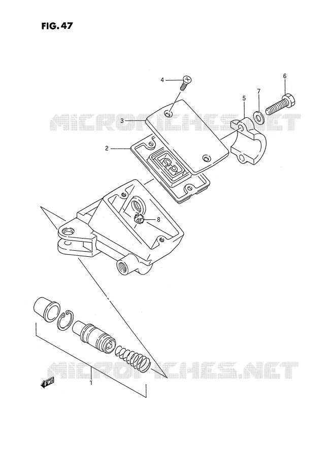 FRONT MASTER CYLINDER (MODEL J) Suzuki MOTO 1100 GSX-F 1993  GSX1100FP(E2)