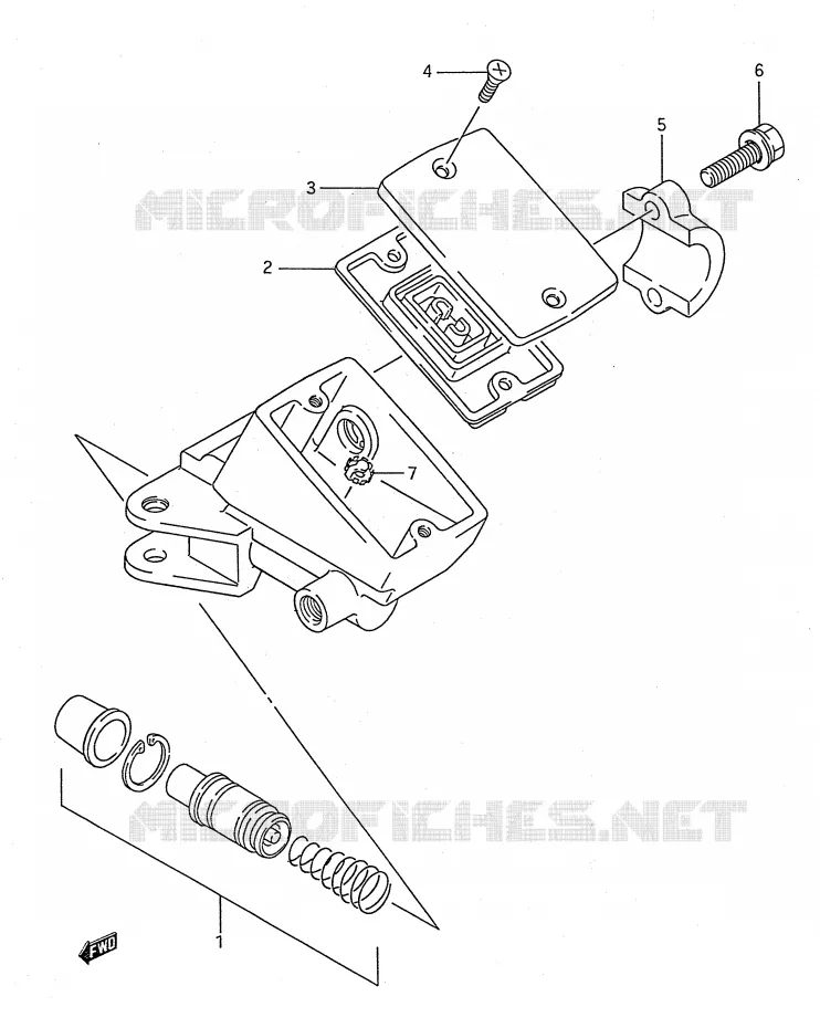 FRONT MASTER CYLINDER (MODEL K/L/M/N/P) Suzuki MOTO 1100 GSX-F 1992  GSX1100FN(E28)