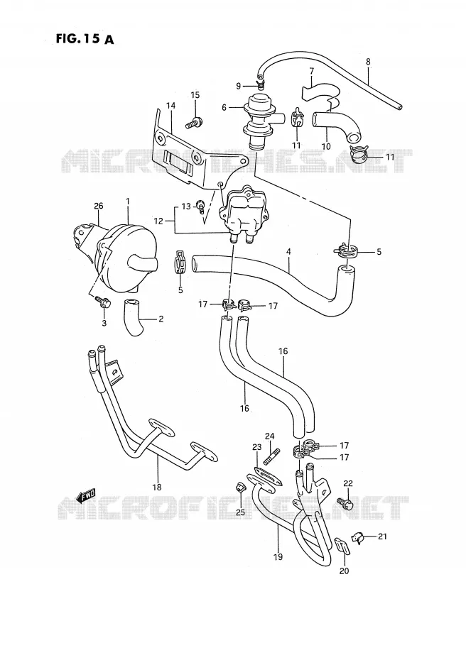 FUEL EVAP SYSTEM (MODEL K/L/M/N/P/R E18,MODEL M/N E39) Suzuki MOTO 1100 GSX-F 1992  GSX1100FN(E2)