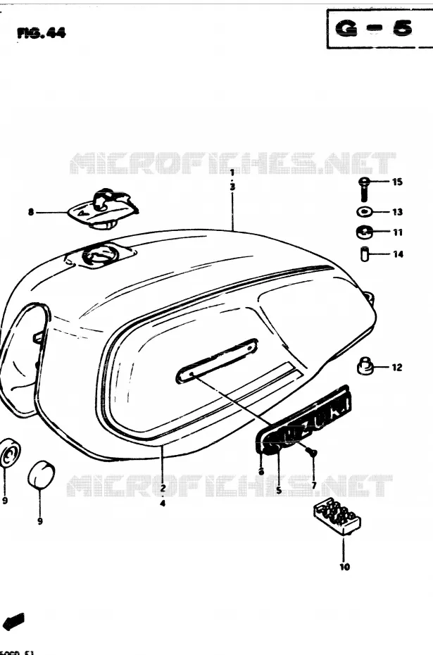 FUEL TANK (MODEL Z) Suzuki MOTO 850 GS 1982  GS850GZ(E1)