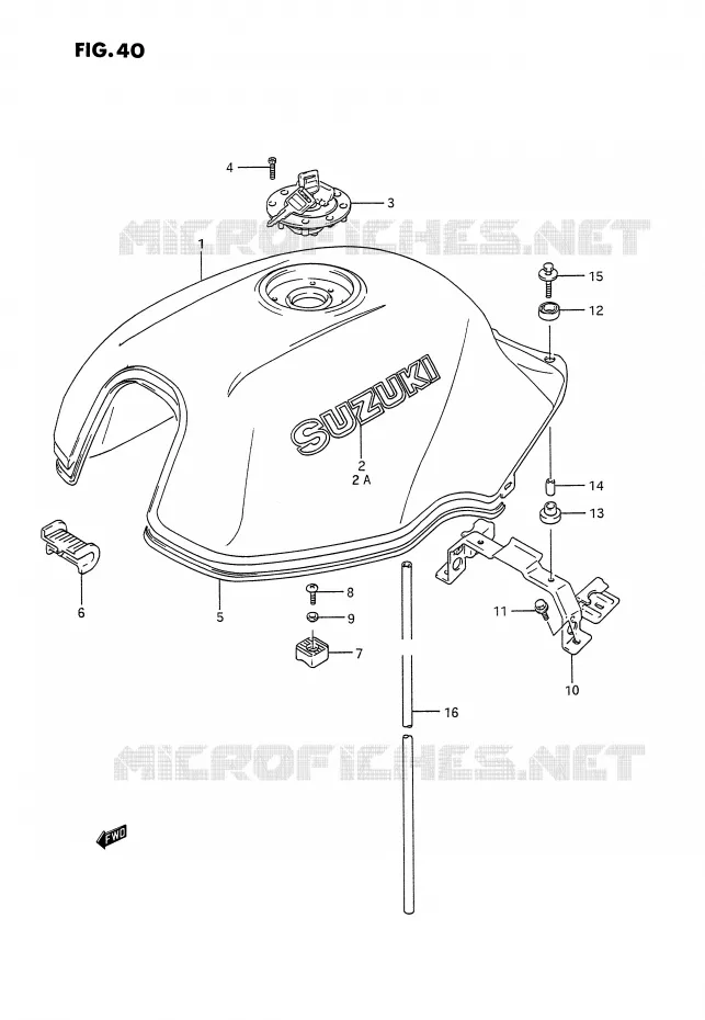 FUEL TANK Suzuki MOTO 1100 GSX-G 1994  GSX1100GR(E2)