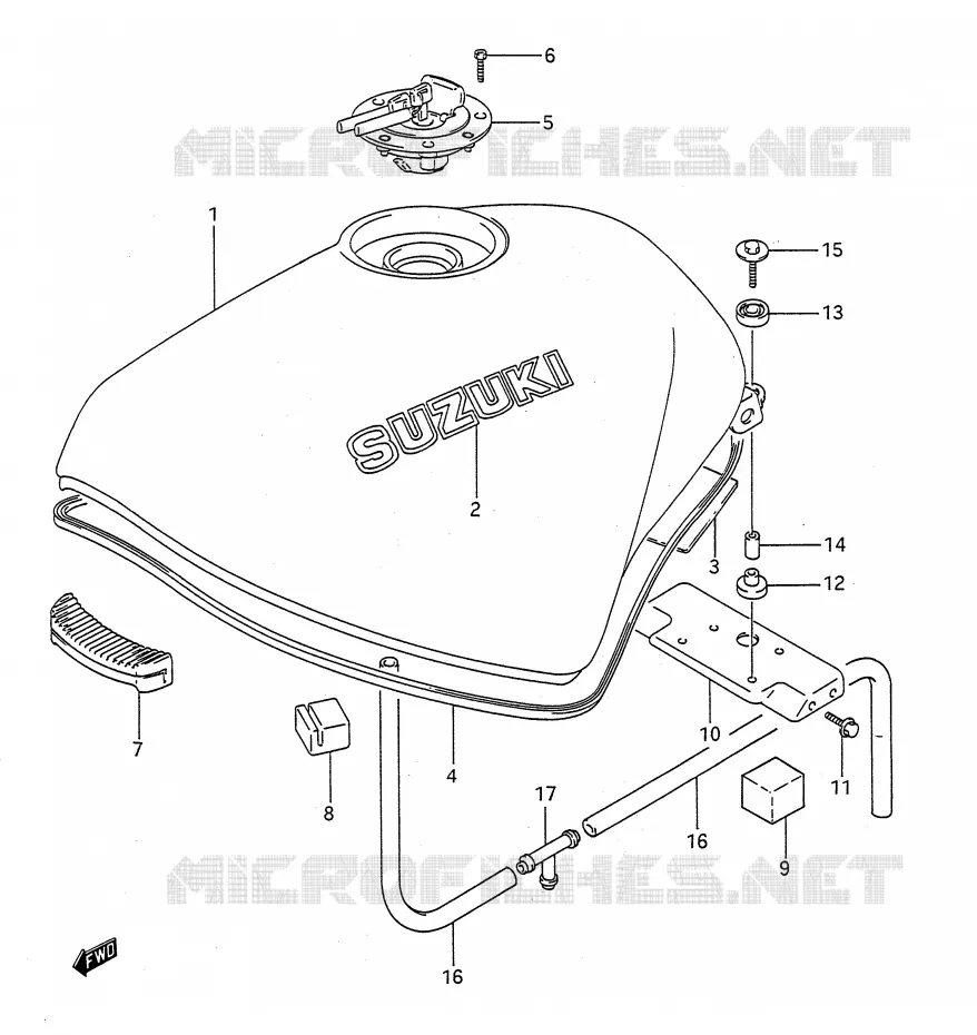 FUEL TANK Suzuki MOTO 400 BANDIT-N 1992  GSF400N(E28)
