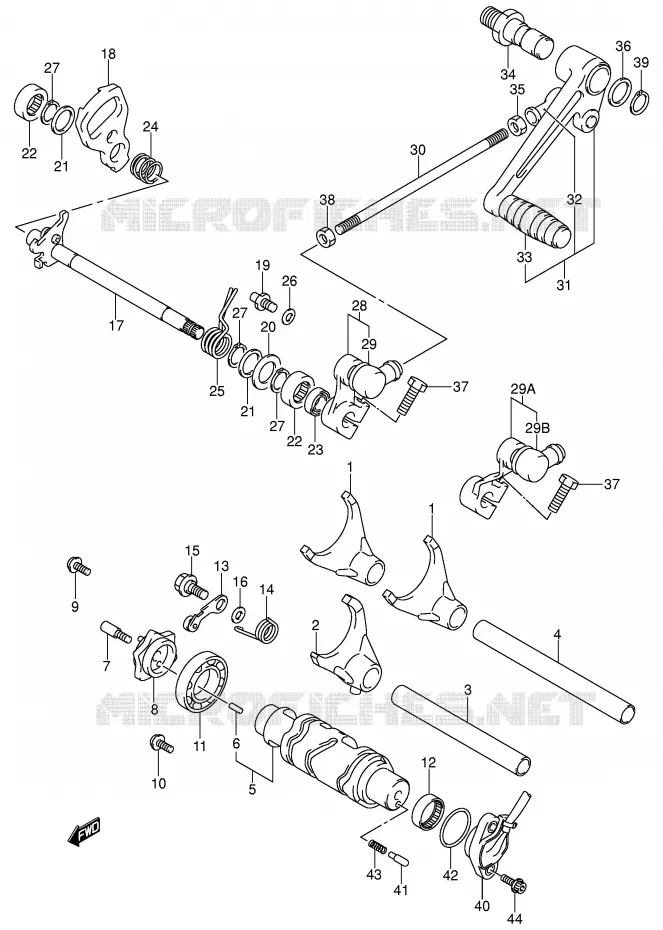 GEAR SHIFTING ASSY Suzuki MOTO 1400 GSX 2003  GSX1400K3(E2)