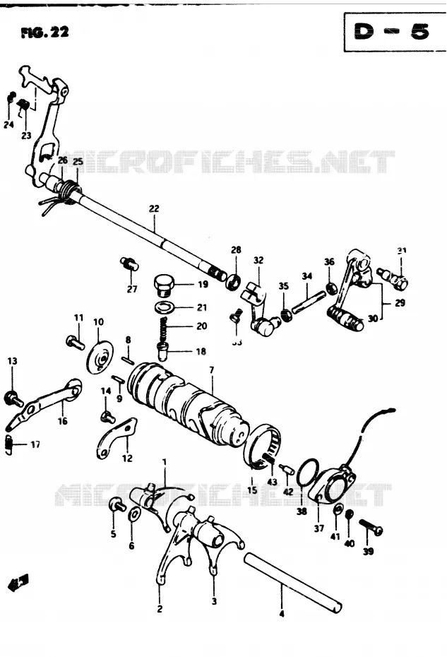 GEAR SHIFTING ASSY Suzuki MOTO 250 GSX 1982  GSX250ESZ(Z/D)
