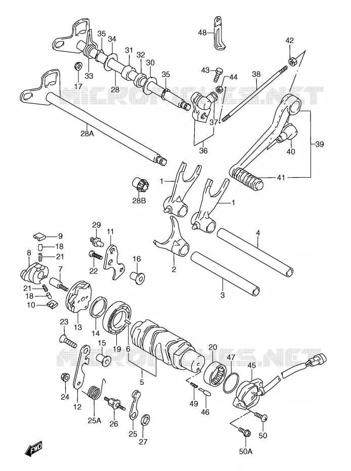 GEAR SHIFTING ASSY Suzuki MOTO 600 GSX-R 1999  GSX-R600X(E2)