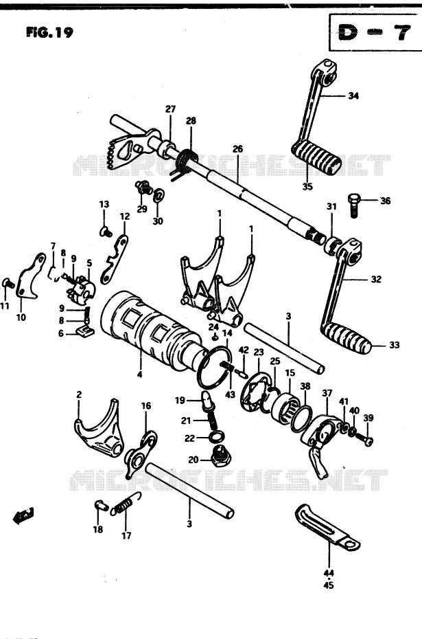 GEAR SHIFTING ASSY Suzuki MOTO 850 GS 1983  GS850GD(E1)