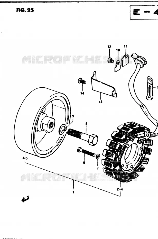 GENERATOR Suzuki MOTO 250 GSX 1983  GSX250ED(Z/D)