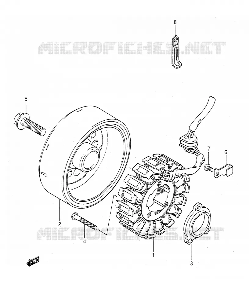 GENERATOR Suzuki MOTO 400 BANDIT-N 1993  GSF400P(E28)