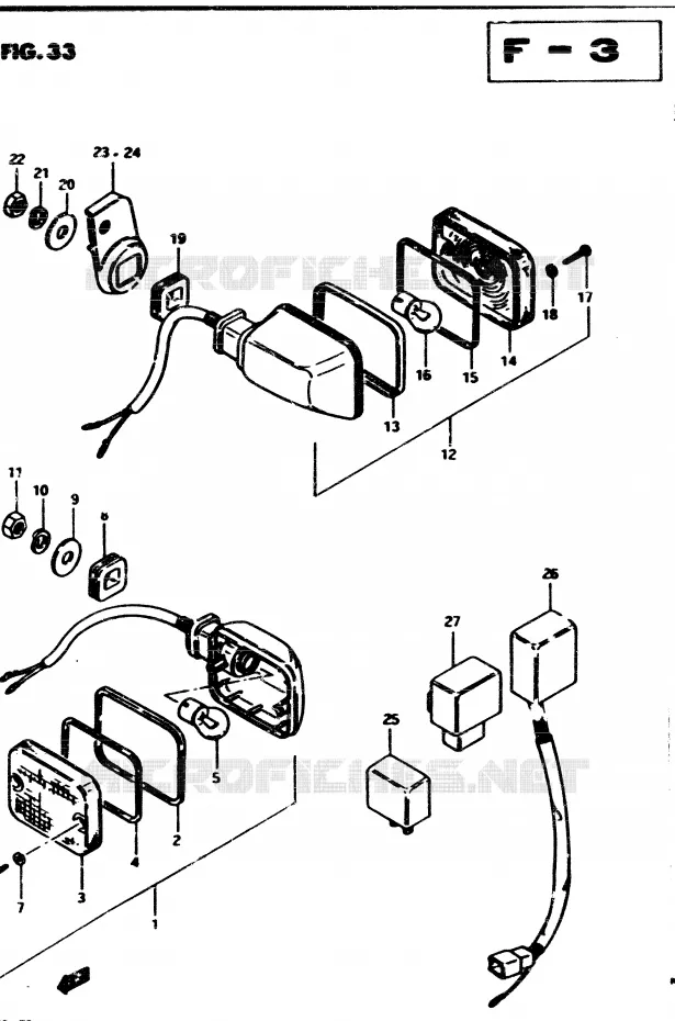 INDICATORS (E2, E4, E17, E21, E34) Suzuki MOTO 850 GS 1982  GS850GZ(E1)