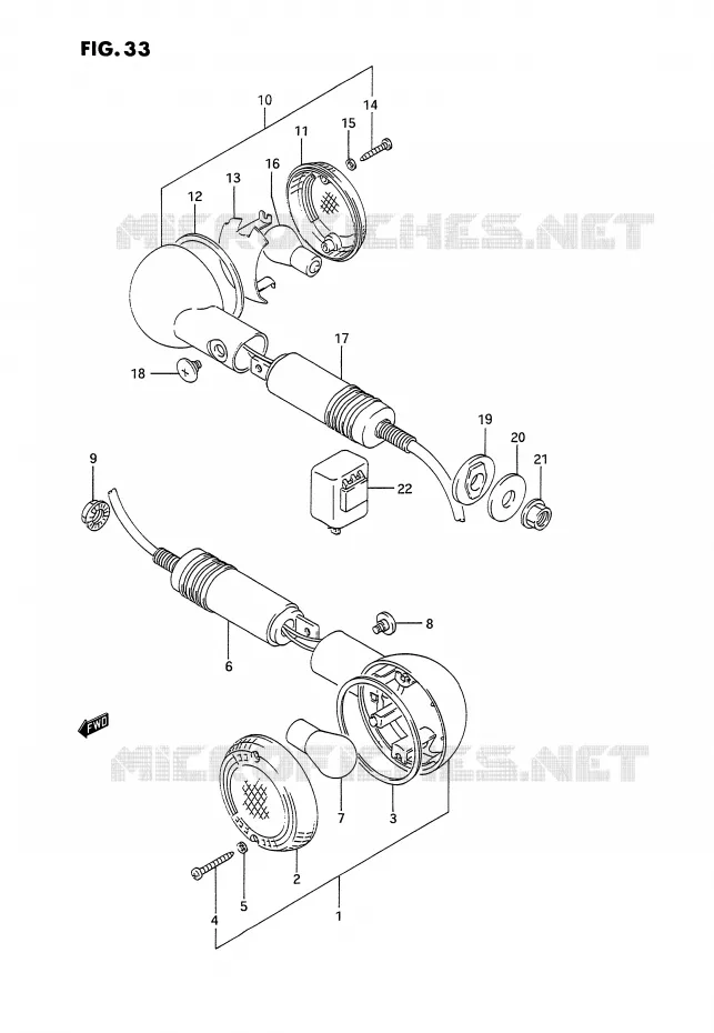 INDICATORS (MODEL M/N/P) Suzuki MOTO 1100 GSX-G 1991  GSX1100GM(E2)