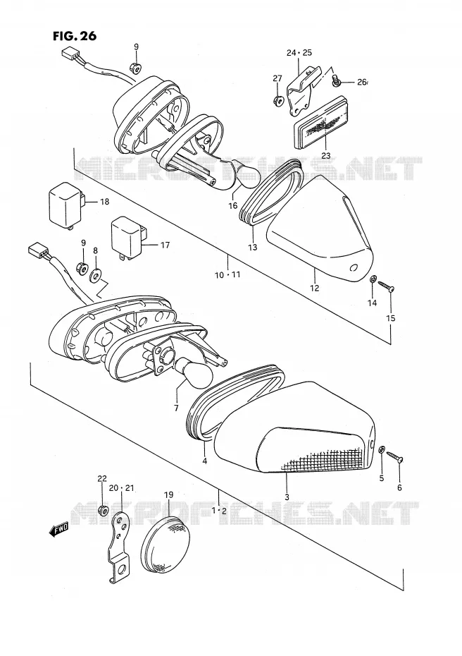 INDICATORS Suzuki MOTO 1100 GSX-F 1989  GSX1100FK(E2)