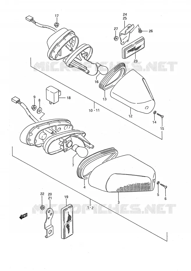 INDICATORS Suzuki MOTO 1100 GSX-F 1990  GSX1100FL(E28)