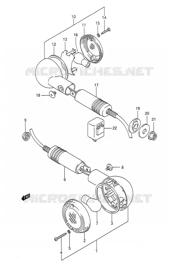 INDICATORS Suzuki MOTO 400 BANDIT-N 1991  GSF400M(E28)