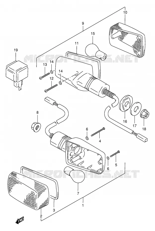 INDICATORS Suzuki MOTO 400 GSX 1997  GSX400V(E30)