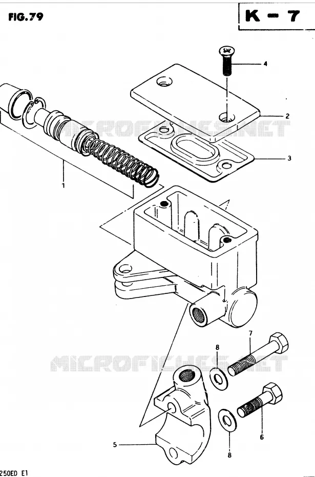 MASTER CYLINDER Suzuki MOTO 250 GSX 1982  GSX250SZ(Z/D)