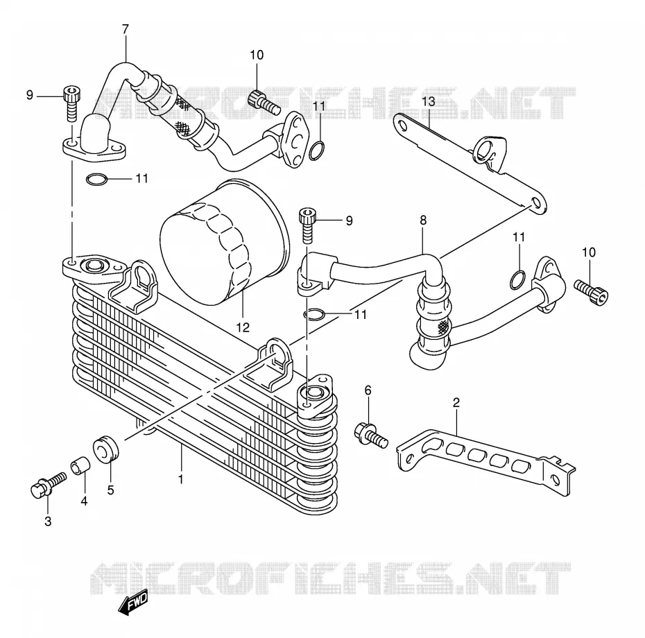 OIL COOLER Suzuki MOTO 1000 GSX-R 2003  GSX-R1000K3(E2)