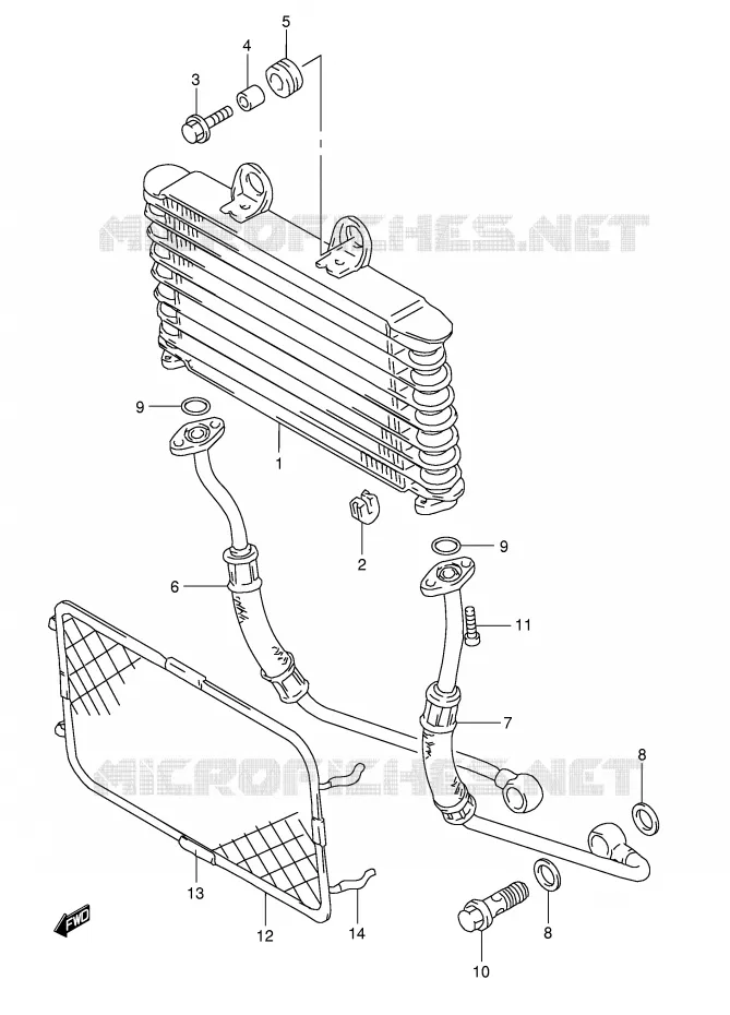 OIL COOLER Suzuki MOTO 1200 BANDIT 2000  GSF1200SY(E28)