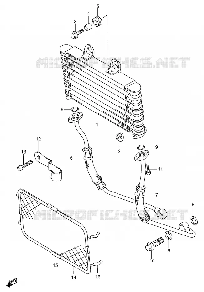 OIL COOLER Suzuki MOTO 600 BANDIT 1996  GSF600SUT(E2)