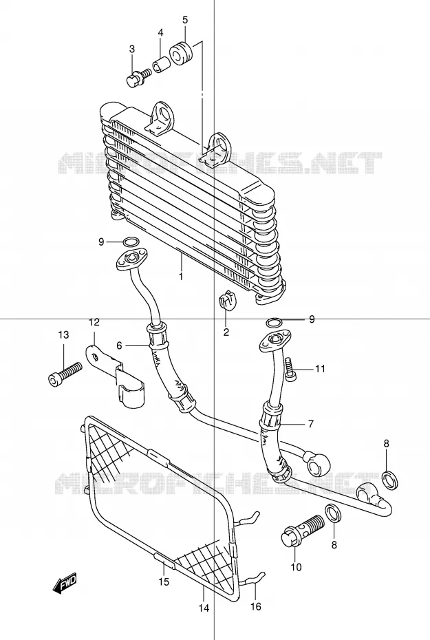 OIL COOLER Suzuki MOTO 600 BANDIT 2002  GSF600K2(E2)