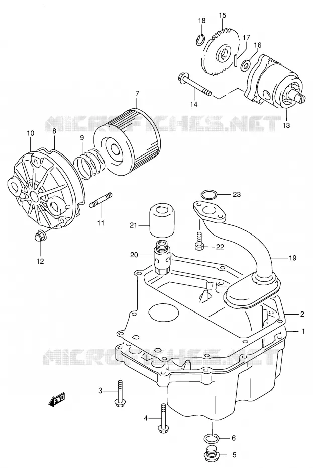 OIL PAN - OIL PUMP Suzuki MOTO 250 BANDIT 2000  GSF250VY(E24)