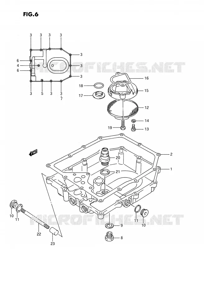 OIL PAN Suzuki MOTO 1100 GSX-F 1989  GSX1100FK(E2)
