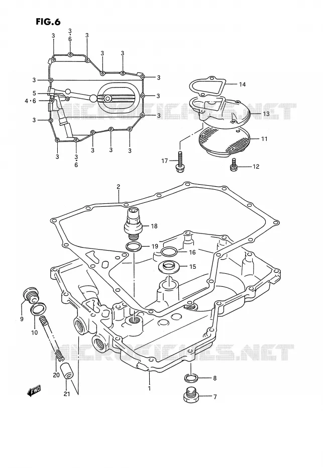 OIL PAN Suzuki MOTO 1100 GSX-G 1993  GSX1100GP(E2)