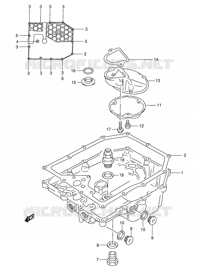 OIL PAN Suzuki MOTO 1200 BANDIT 2000  GSF1200SY(E28)