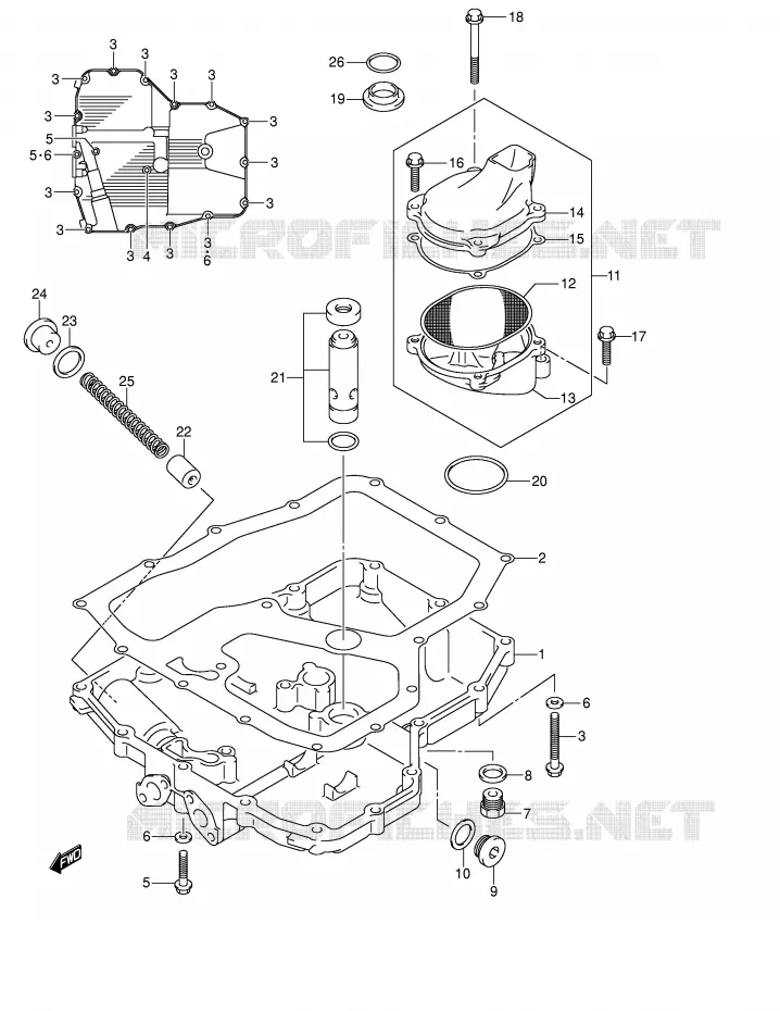 OIL PAN Suzuki MOTO 1400 GSX 2002  GSX1400K2(E2)