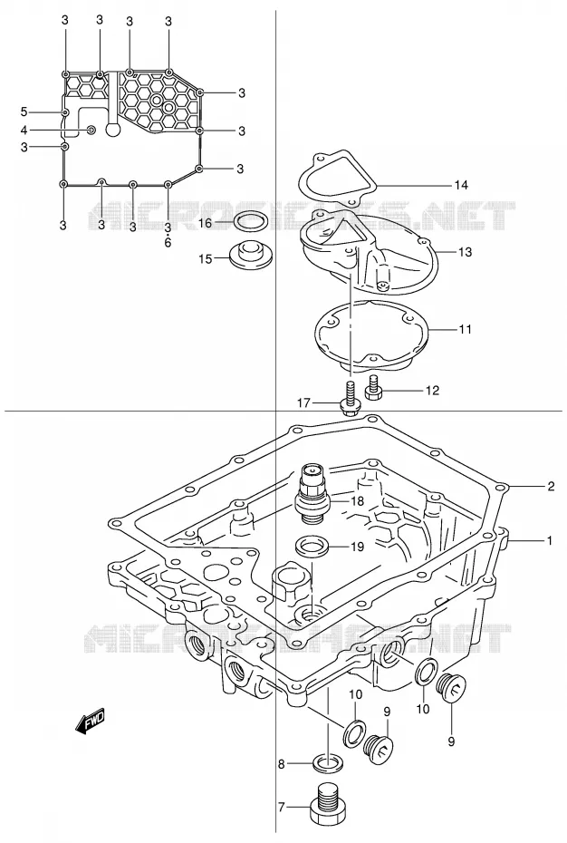 OIL PAN Suzuki MOTO 600 BANDIT 2002  GSF600K2(E2)