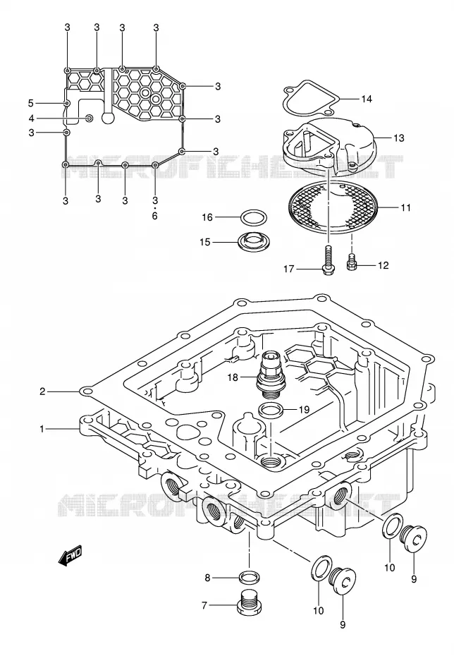 OIL PAN Suzuki MOTO 650 BANDIT 2005  GSF650K5(E2)