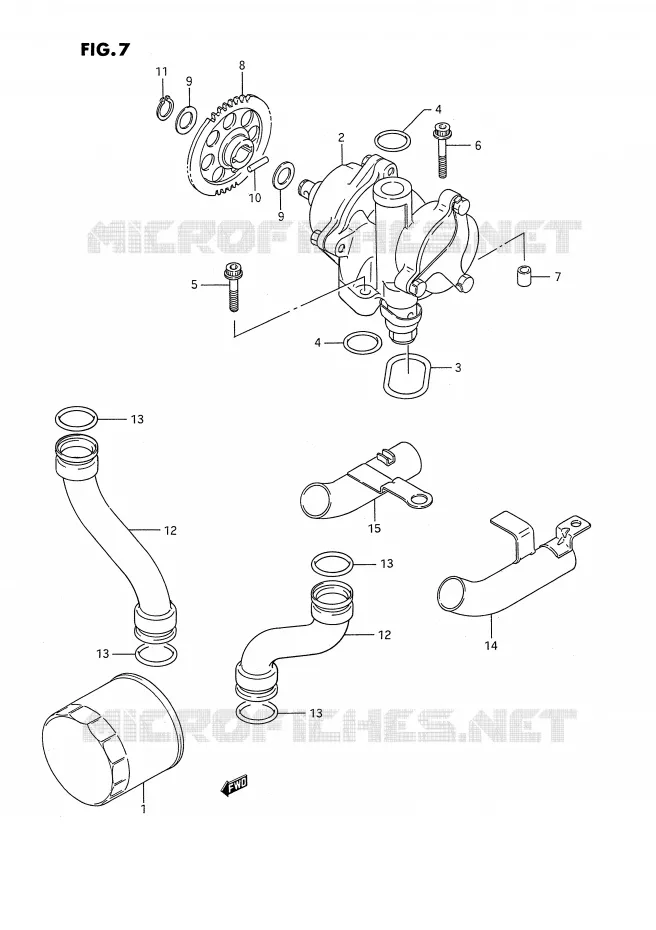 OIL PUMP Suzuki MOTO 1100 GSX-F 1992  GSX1100FN(E2)